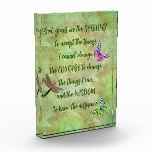 Serenity Prayer Butterfly Inspirational    Photo Block