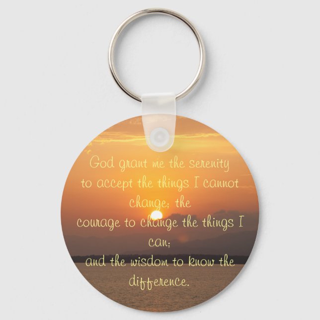 Serenity Prayer Button Key Ring (Front)