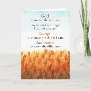 Serenity Prayer Card