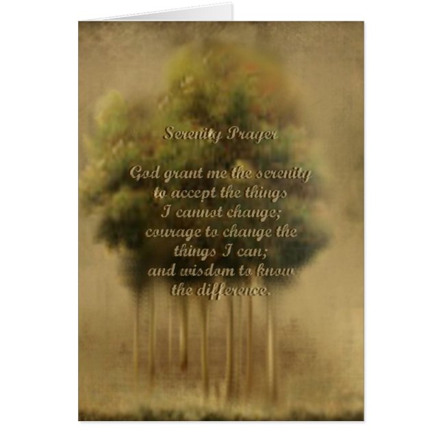 Serenity Prayer Card (Front)