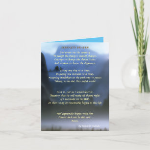 Serenity Prayer Card