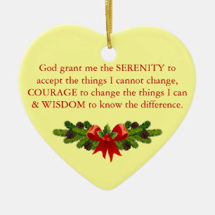 Serenity Prayer Ceramic Ornament
