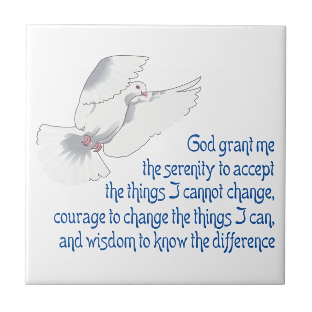 Serenity Prayer Ceramic Tile (Front)