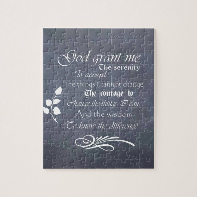 Serenity Prayer Chalkboard Gifts - trendy vintage Jigsaw Puzzle (Vertical)