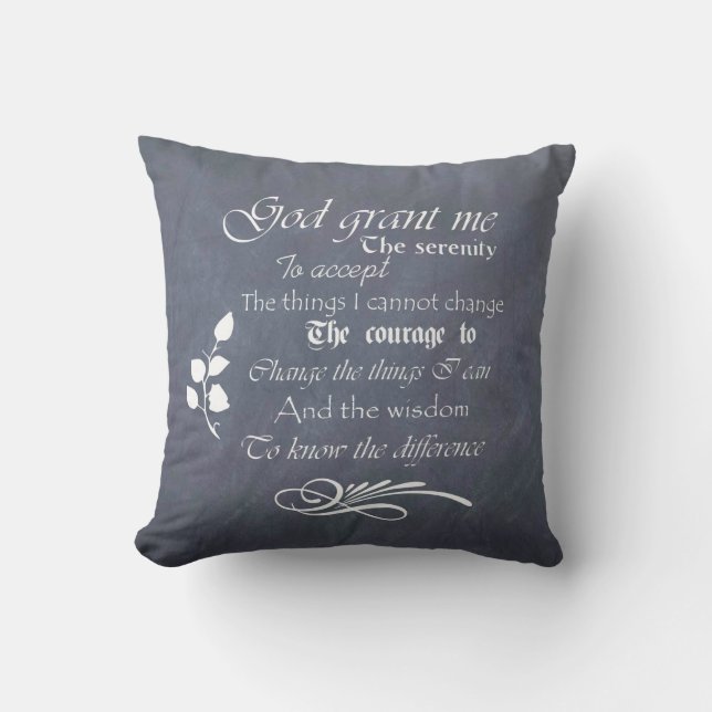 Serenity Prayer Chalkboard Pillow - customise back (Front)