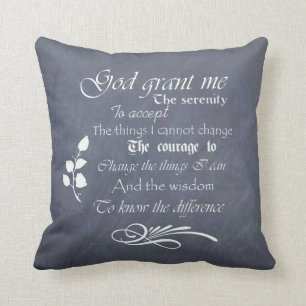 Serenity Prayer Chalkboard Pillow - customise back