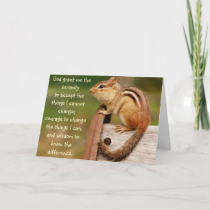 Serenity Prayer Chipmunk Card