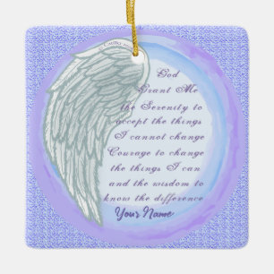 Serenity Prayer Christian  Ceramic Ornament