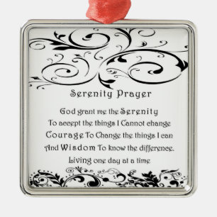 Serenity Prayer Christmas Ornament