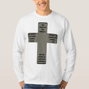 Serenity Prayer Cross Quote Men's Long Sleeve T-Shirt