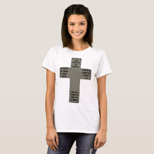 Serenity Prayer Cross Quote Women's T-Shirt