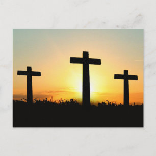 Serenity Prayer Crosses at Sunrise Postcard