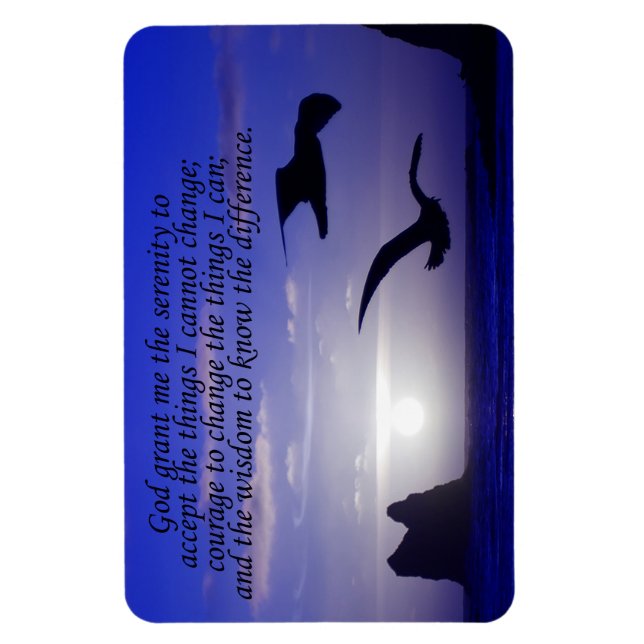 serenity prayer double bird blues photo magnet (Vertical)