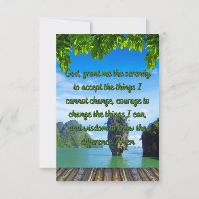 Serenity Prayer Flat Greeting Card (Front)