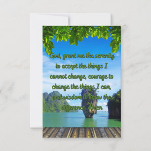 Serenity Prayer Flat Greeting Card