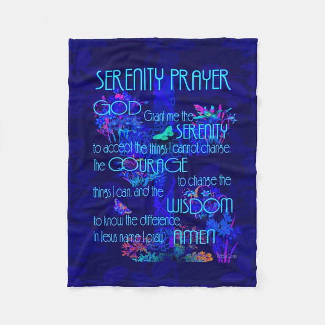 Serenity Prayer Fleece Blanket (Front)