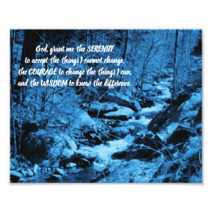 Serenity Prayer Flowing Brook Inspirational 8x10 Photo Print