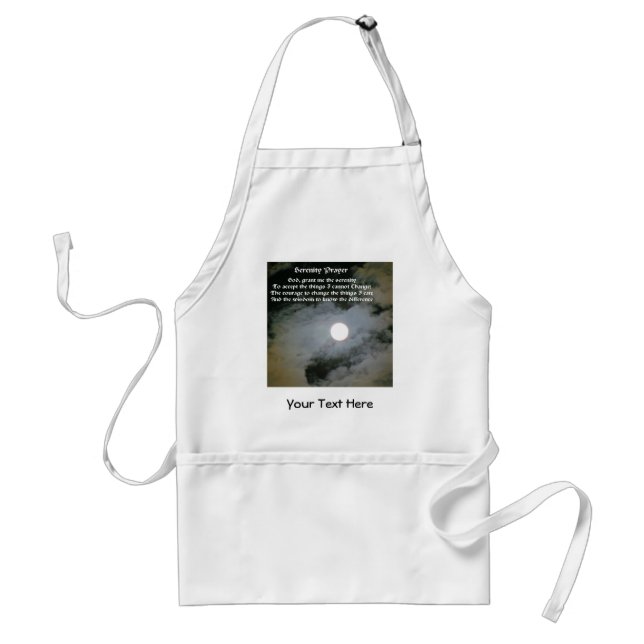 Serenity Prayer Full Moon Inspirational Standard Apron (Front)