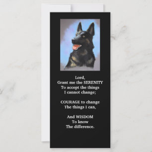 SERENITY PRAYER: GERMAN SHEPHERD ARTWORK