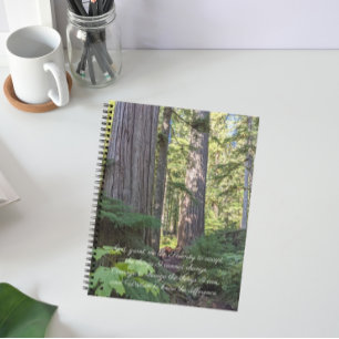 Serenity Prayer Green Forest Notebook