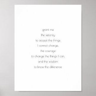 Serenity Prayer, HP neutral, God not mentioned Poster