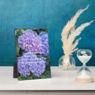 Serenity Prayer Hydrangea Blooms Floral Plaque