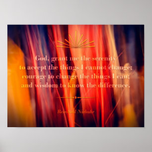 Serenity Prayer in colourful style Poster