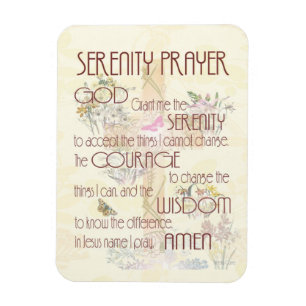 Serenity Prayer in Tan Magnet