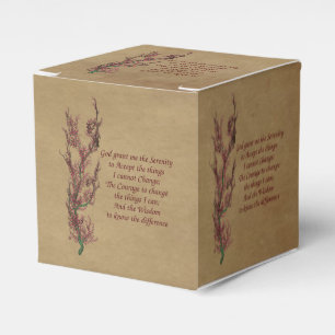 Serenity Prayer Inspirational Floral Favour Box