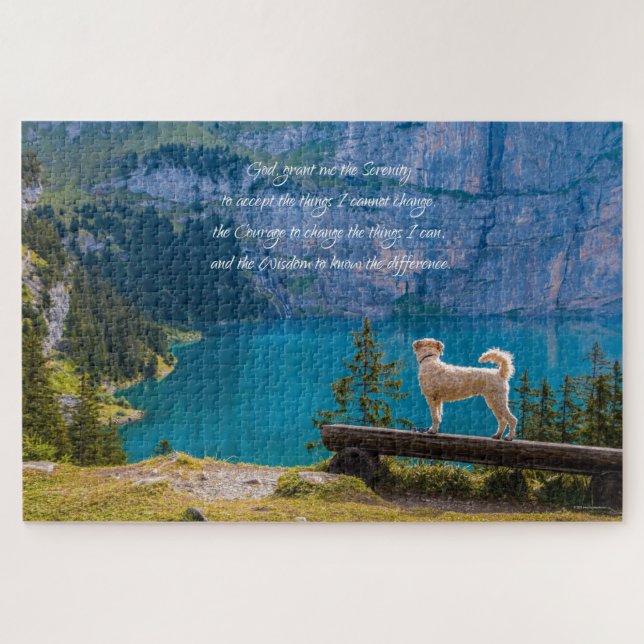 Serenity Prayer Jigsaw Puzzle for Dog Lovers (Horizontal)