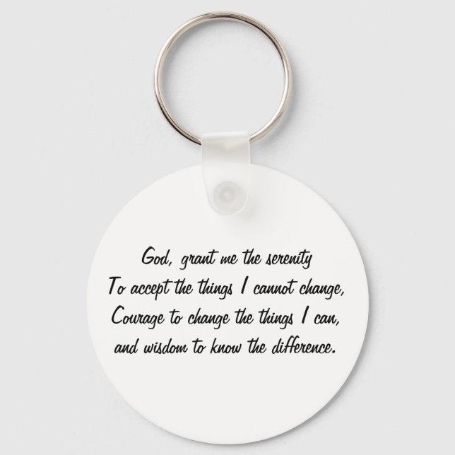 Serenity Prayer Key Ring (Front)