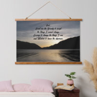 Serenity Prayer Lake Sunset Silhouette Photo
