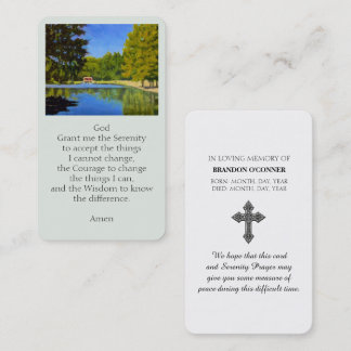 Serenity Prayer Memorial Card