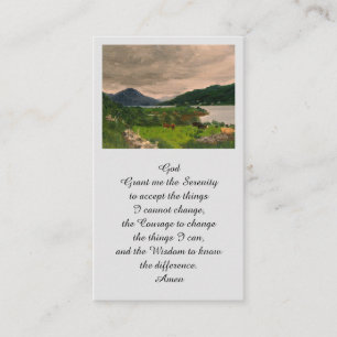 Serenity Prayer Memorial Funeral Card