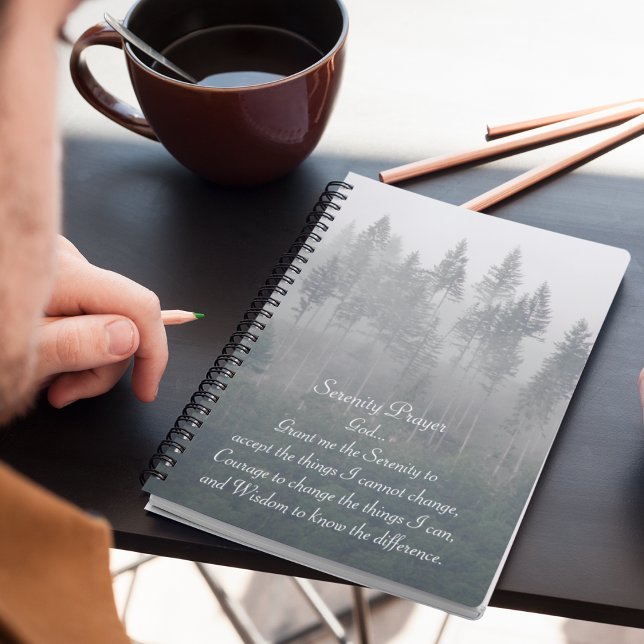 Serenity Prayer Misty Forest Photo Planner (In Situ)