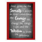 Serenity Prayer Modern Grey Chalkboard