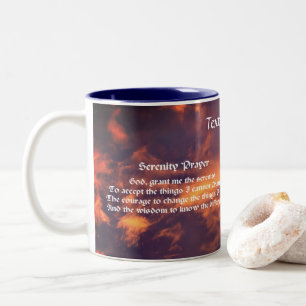 Serenity Prayer Morning Sky Inspirational Two-Tone Coffee Mug