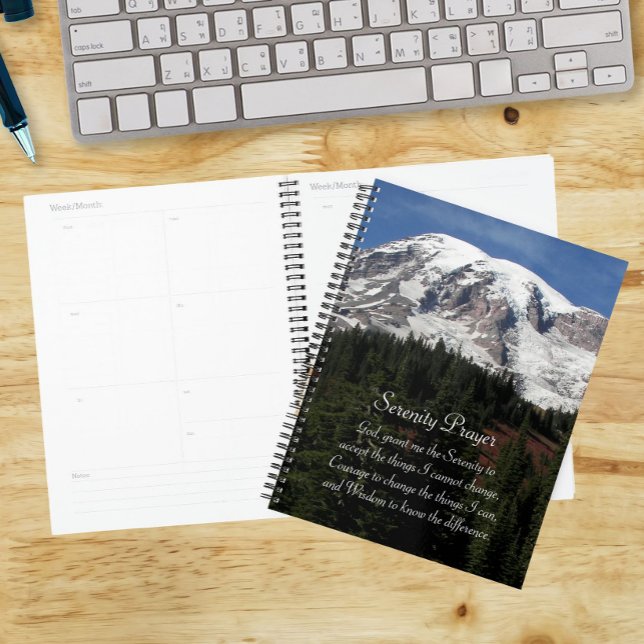 Serenity Prayer Mount Rainier Landscape Planner (In Situ)