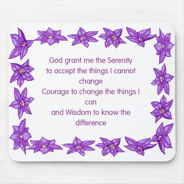 Serenity Prayer Mouse Pad (Front)
