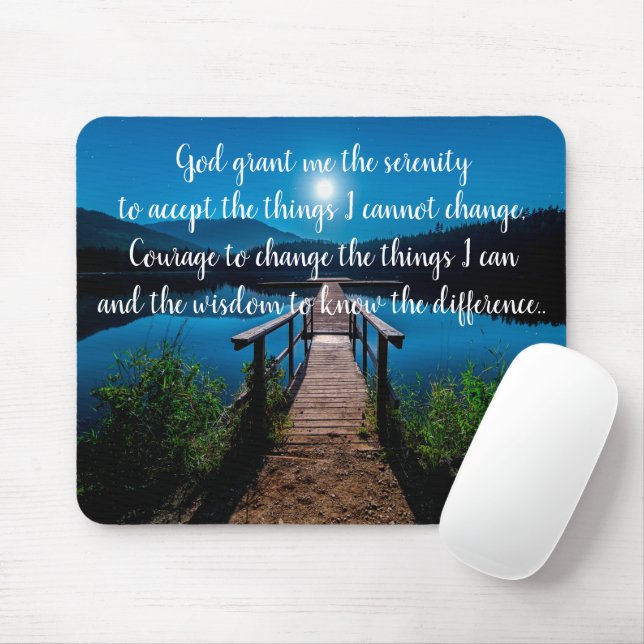 Serenity Prayer Mouse Pad (With Mouse)
