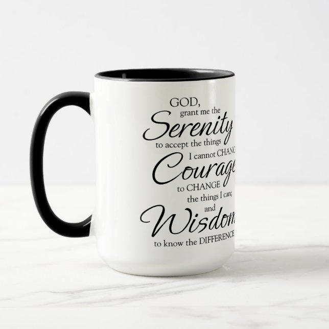 Serenity Prayer Mug (Left)