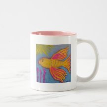 Serenity Prayer Mug with Beta Fish