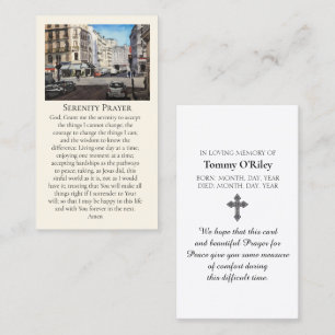 Serenity Prayer of Paris Red Violet Yellow Blue Business Card