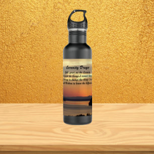 Serenity Prayer Orange Seascape Sunset 710 Ml Water Bottle