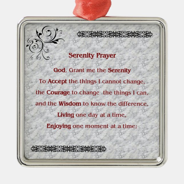 Serenity Prayer Ornament (Front)