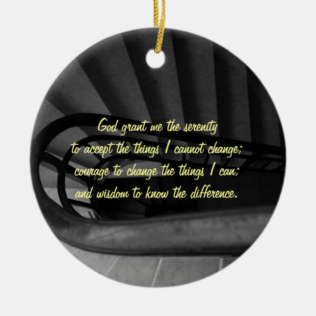 Serenity Prayer Ornament (Front)