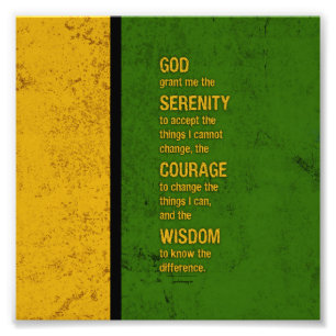 Serenity Prayer: Patriotic Jamaica, Strength/Recov Photo Print