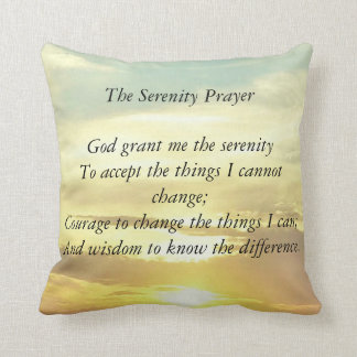 Serenity prayer pillow