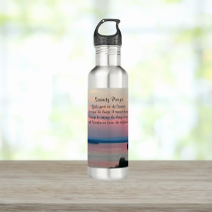 Serenity Prayer Pink Seascape Sunset 710 Ml Water Bottle