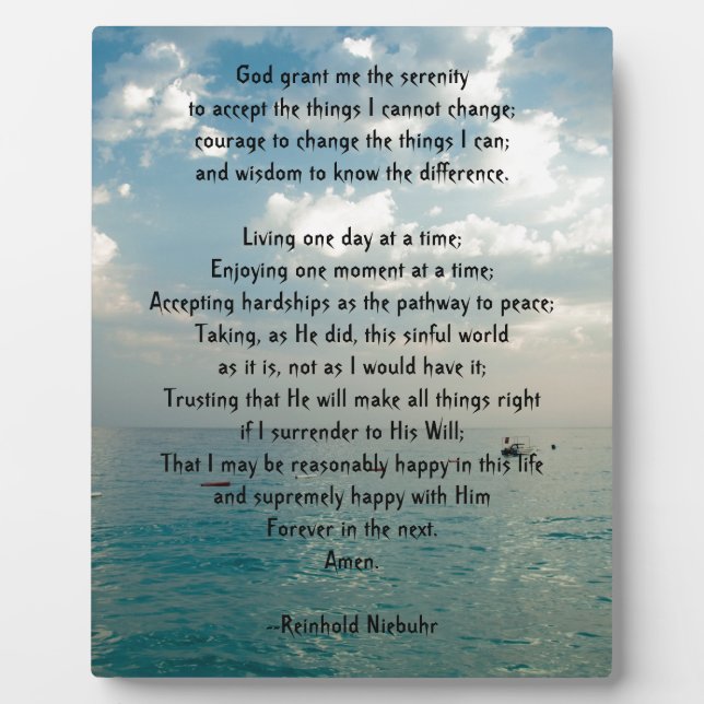 Serenity Prayer Plaque (Front)